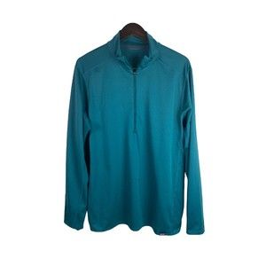 Patagonia Men's Midweight Capilene Baselayer Polartec Green Zip Pullover - XL